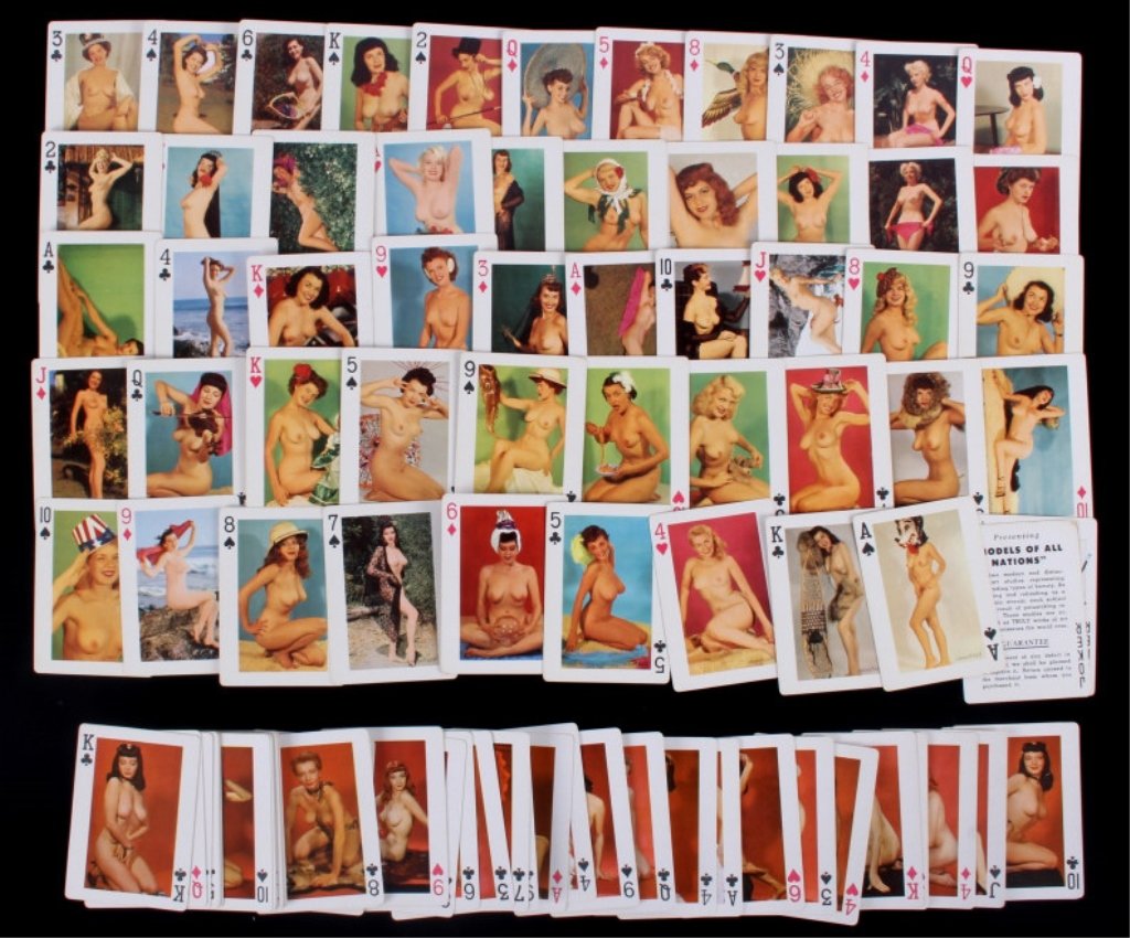 naked woman playing card Naked woman playing card